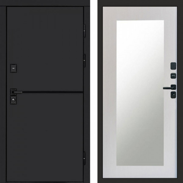 Входная дверь Termo-Door Тренд Black - Зеркало Триумф лиственница