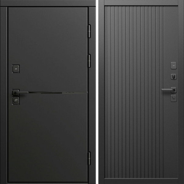 Входная дверь Termo-Door Тренд Блэк - Флэт Черный кварц