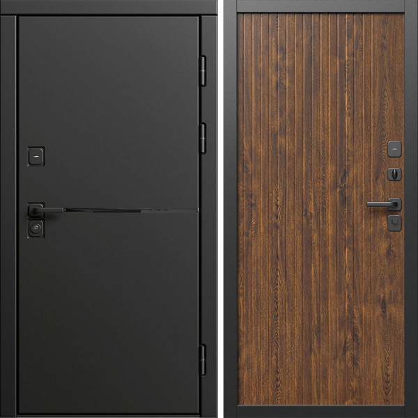 Входная дверь Termo-Door Тренд Блэк - Флэт Дуб
