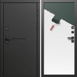 Входная дверь Termo-Door Тренд Блэк - Гладкая Панель Под Покраску (грунт)