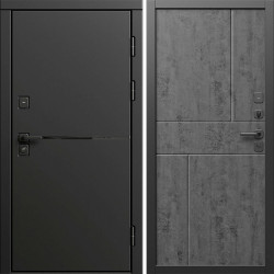 Входная дверь Termo-Door Тренд Блэк - Горизонт бетон темный