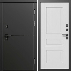Входная дверь Termo-Door Тренд Блэк - Классика белое дерево