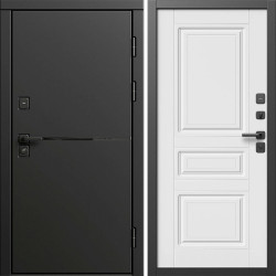 Входная дверь Termo-Door Тренд Блэк - Классика белый матовый