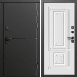 Входная дверь Termo-Door Тренд Блэк - Мадрид Белый софт