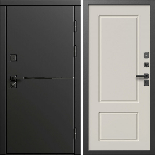 Входная дверь Termo-Door Тренд Блэк - Марсель Слоновая кость
