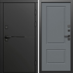Входная дверь Termo-Door Тренд Блэк - Нео Классика Грей Софт