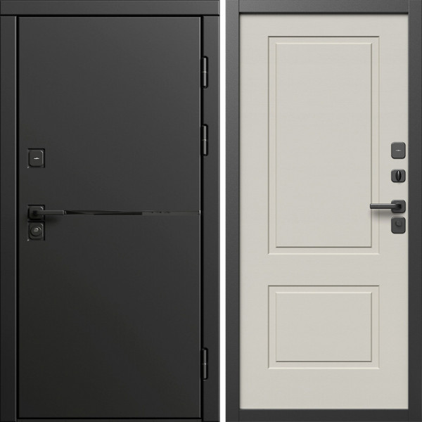Входная дверь Termo-Door Тренд Блэк - Нео Классика Слоновая Кость