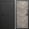 Входная дверь Termo-Door Тренд Блэк - Плаза Елочка Серая
