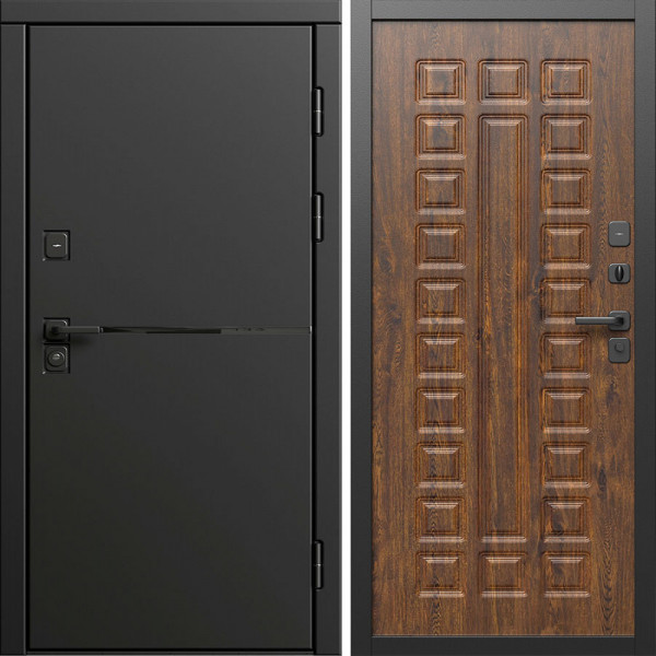 Входная дверь Termo-Door Тренд Блэк - Престиж дуб