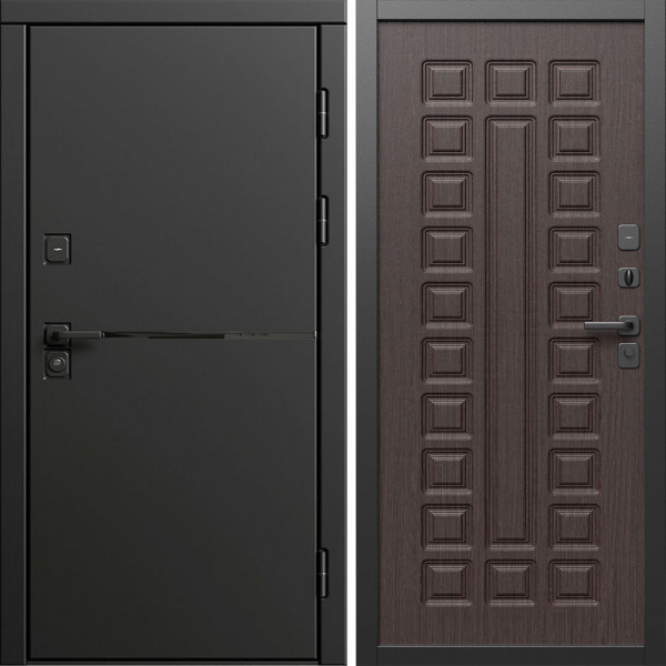 Входная дверь Termo-Door Тренд Блэк - Престиж венге