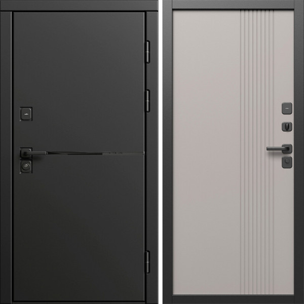 Входная дверь Termo-Door Тренд Блэк - Страйп Капучино