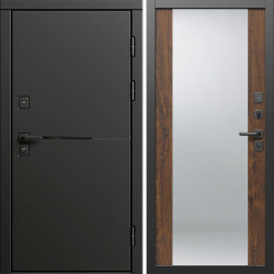 Входная дверь Termo-Door Тренд Блэк - Зеркало дуб