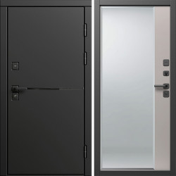 Входная дверь Termo-Door Тренд Блэк - Зеркало Фацет Капучино