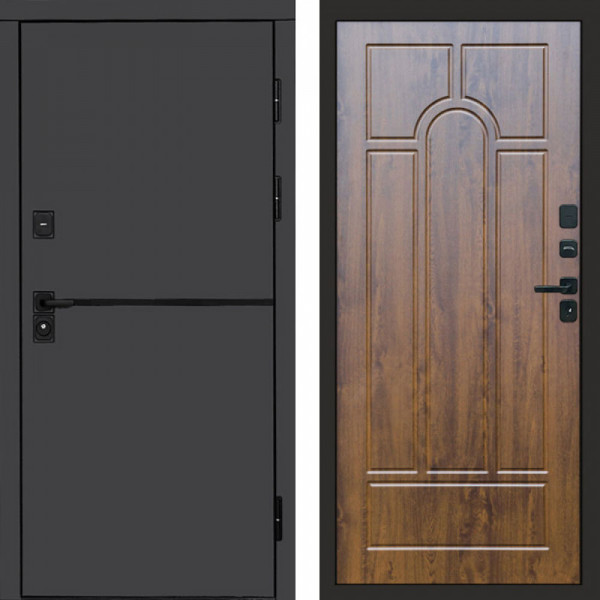 Входная дверь Termo-Door Тренд Графит - Арка дуб