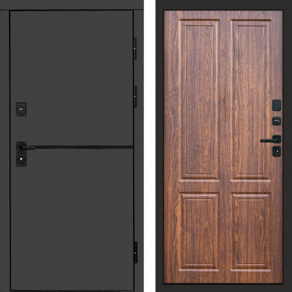 Входная дверь Termo-Door Тренд Графит - Без серии Орех стандарт