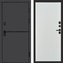 Входная дверь Termo-Door Тренд Графит - Flat Белый софт