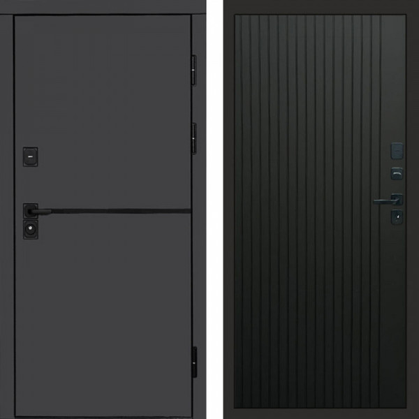 Входная дверь Termo-Door Тренд Графит - Flat Черный кварц