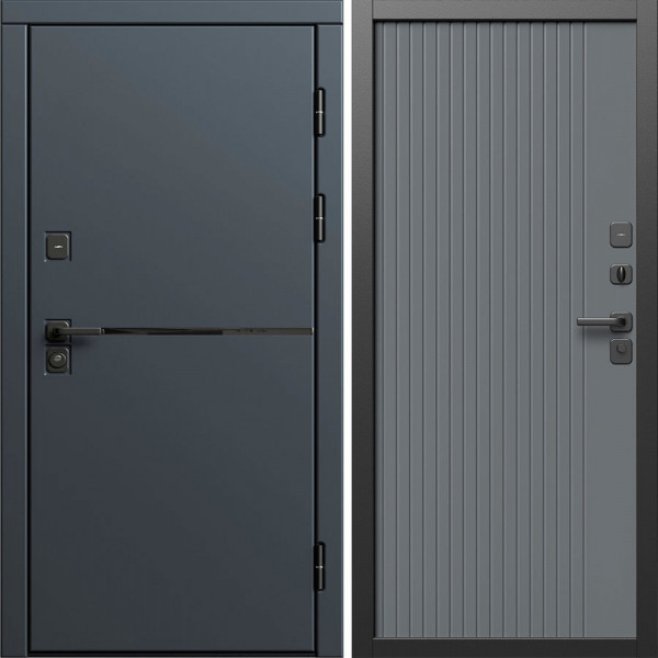 Входная дверь Termo-Door Тренд Графит - Флэт Grey софт