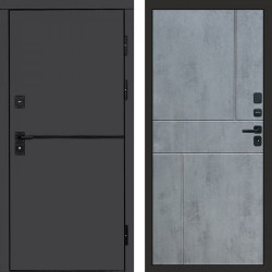 Входная дверь Termo-Door Тренд Графит - Горизонт бетон темный