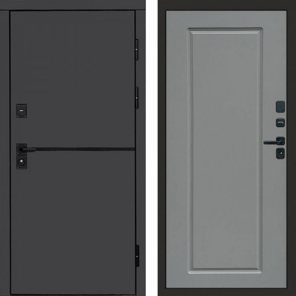 Входная дверь Termo-Door Тренд Графит - Гранд Grey софт