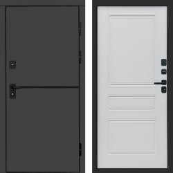 Входная дверь Termo-Door Тренд Графит - Классика белый матовый