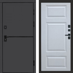 Входная дверь Termo-Door Тренд Графит - Лион Белый софт