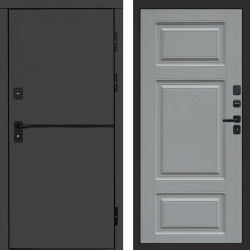 Входная дверь Termo-Door Тренд Графит - Лион Grey софт