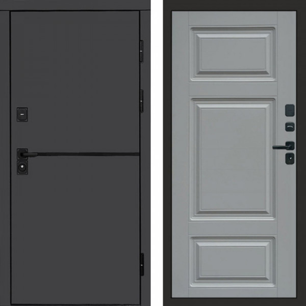 Входная дверь Termo-Door Тренд Графит - Лион Grey софт