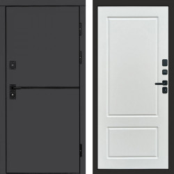 Входная дверь Termo-Door Тренд Графит - Марсель Белый софт