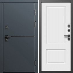 Входная дверь Termo-Door Тренд Графит - Нео Классика Белый Софт