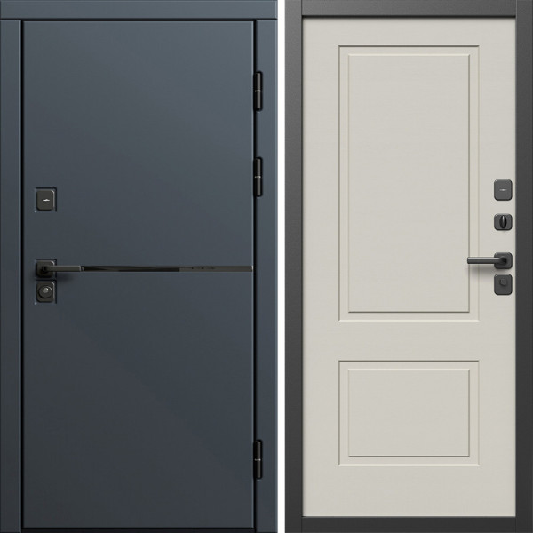 Входная дверь Termo-Door Тренд Графит - Нео Классика Слоновая Кость