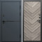 Входная дверь Termo-Door Тренд Графит - Плаза Елочка Серая