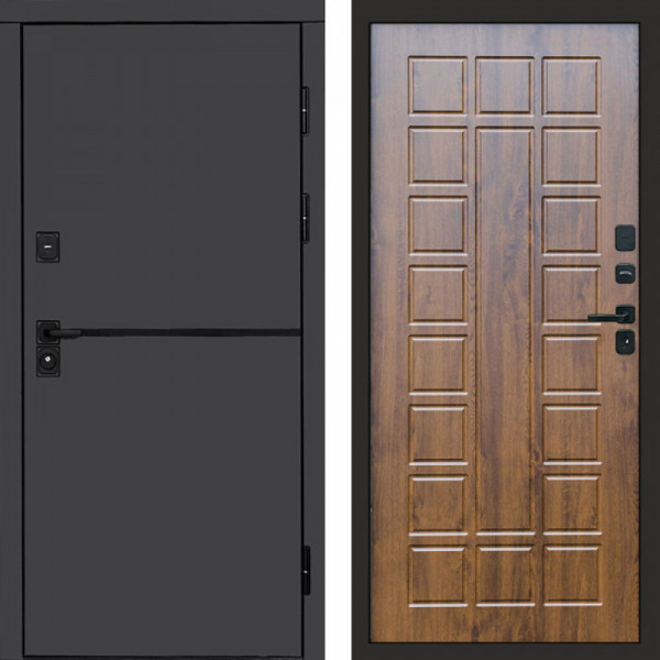 Входная дверь Termo-Door Тренд Графит - Престиж дуб