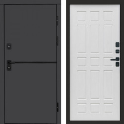 Входная дверь Termo-Door Тренд Графит - Спарта белое дерево