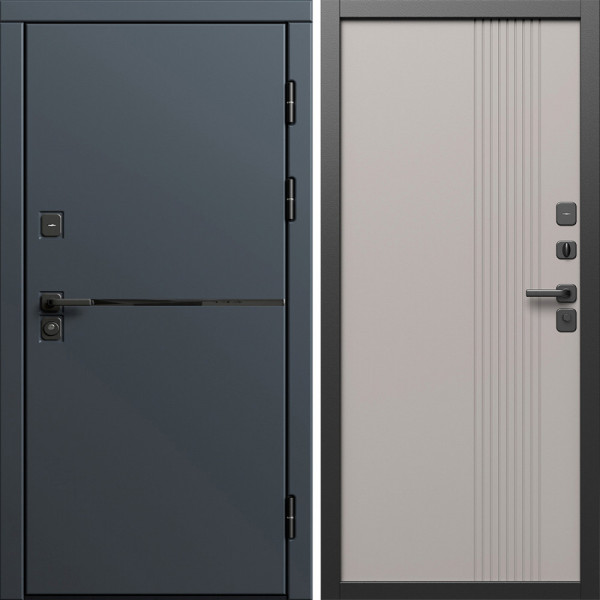 Входная дверь Termo-Door Тренд Графит - Страйп Капучино