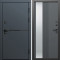 Входная дверь Termo-Door Тренд Графит - Зеркало Люмис Грей Софт