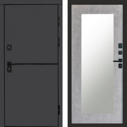 Входная дверь Termo-Door Тренд Графит - Зеркало Триумф бетон светлый