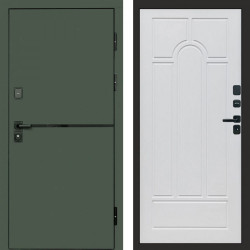 Входная дверь Termo-Door Тренд Грин - Арка белое дерево