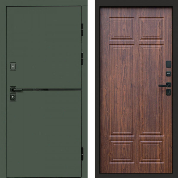 Входная дверь Termo-Door Тренд Грин - Без серии Орех премиум