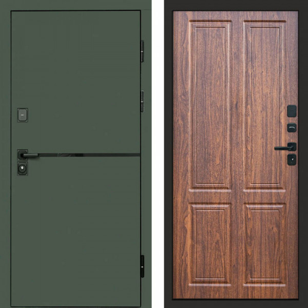 Входная дверь Termo-Door Тренд Грин - Без серии Орех стандарт
