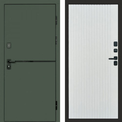 Входная дверь Termo-Door Тренд Грин - Flat Белый софт