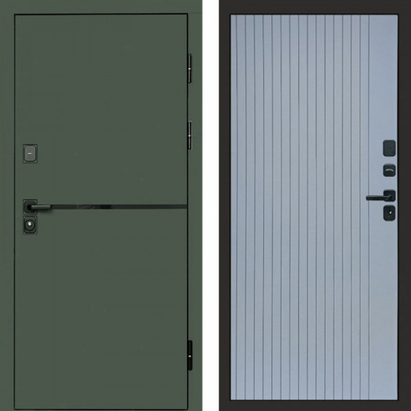 Входная дверь Termo-Door Тренд Грин - Flat Grey софт