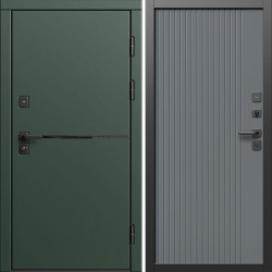 Входная дверь Termo-Door Тренд Грин - Флэт Grey софт