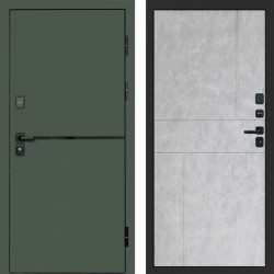 Входная дверь Termo-Door Тренд Грин - Горизонт бетон светлый