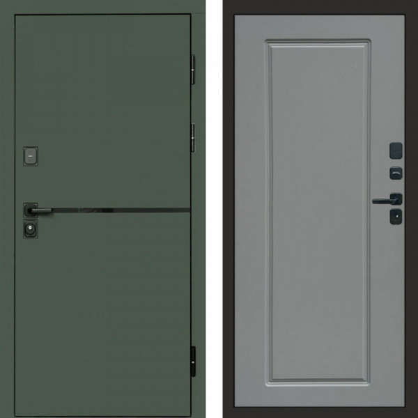 Входная дверь Termo-Door Тренд Грин - Гранд Grey софт