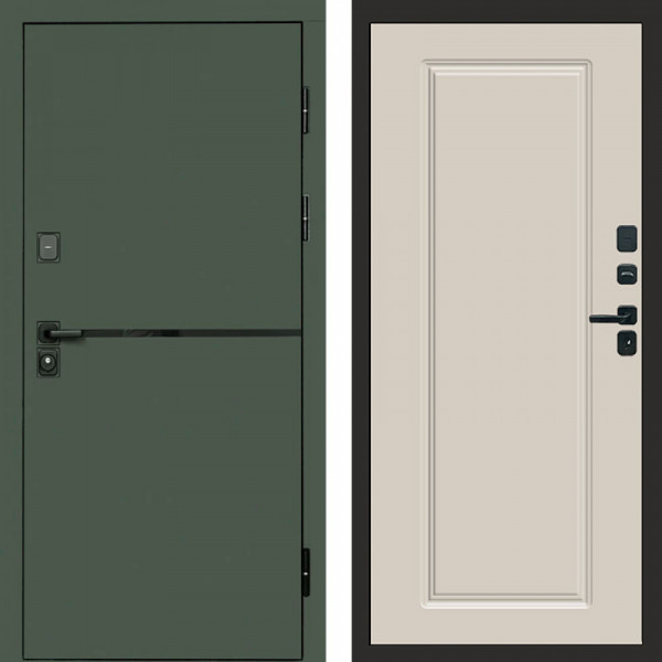 Входная дверь Termo-Door Тренд Грин - Гранд Слоновая кость