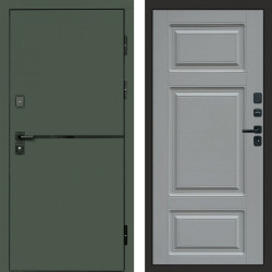 Входная дверь Termo-Door Тренд Грин - Лион Grey софт