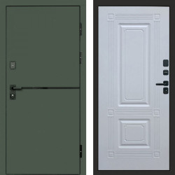 Входная дверь Termo-Door Тренд Грин - Мадрид Белый софт