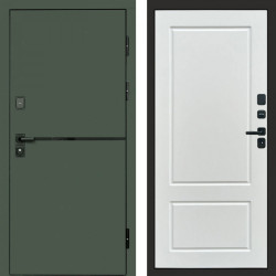 Входная дверь Termo-Door Тренд Грин - Марсель Белый софт
