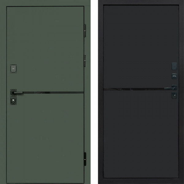 Входная дверь Termo-Door Тренд Грин - Нео Black